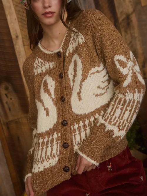Swan Song Cardi in Caramel