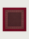 Wool Blend Border Scarf in Rumba Rose