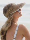 Playa Crochet Straw Visor in Cocoa