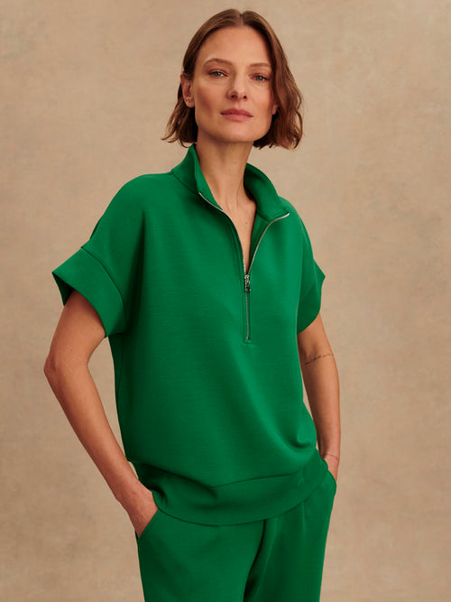 Ritchie Short Sleeve Sweat in Verdant Green