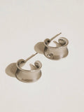 Yvaine Wide Huggies in Silver