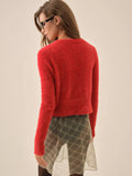 Tayla Knit Cardigan in Red