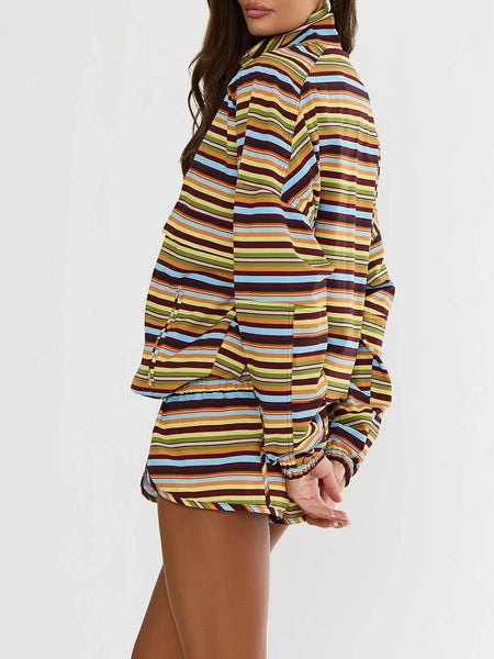 Vespera Top in Paradise Stripe
