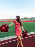 Pretty In Polka Dots Dress in Red