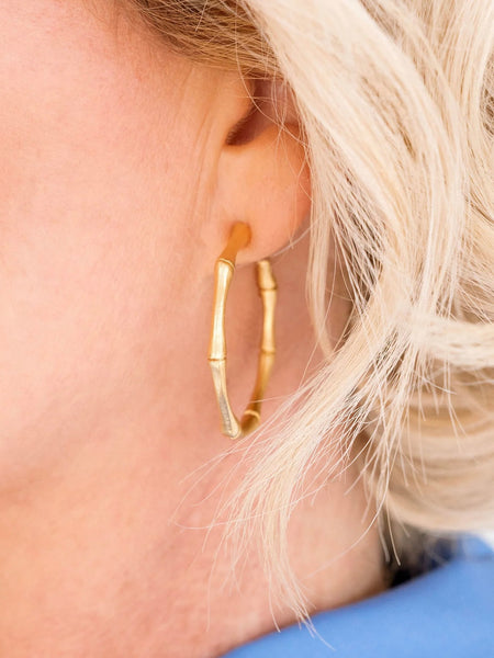 Bamboo Hoop Earrings