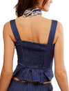 Hold You Close Corset in Blue Combo