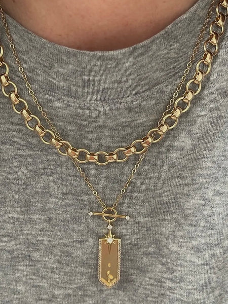 Galaxy Pendant Necklace in Golden
