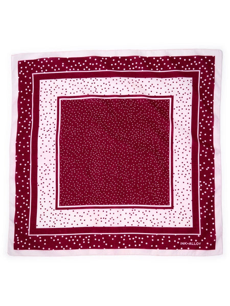 Polka Dot Scarf & Scrunchie Set in Maroon & White