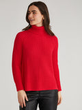 Stella Turtleneck Pullover in Cherry Red