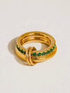 Justine CZ Hoop Ring in Green