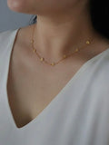 Hammered Disc Necklace