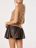 Pernille Sweater Tank in Camel