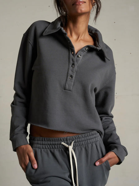 Nova Cashmere Roll Neck Sweater in True Black