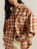 Ashley Plaid Shirt in Sand Combo