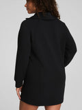 AirEssentials Half Zip Dress in Very Black