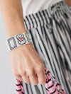 Brooklyn Mahjong Print Beaded Stretch Bracelet
