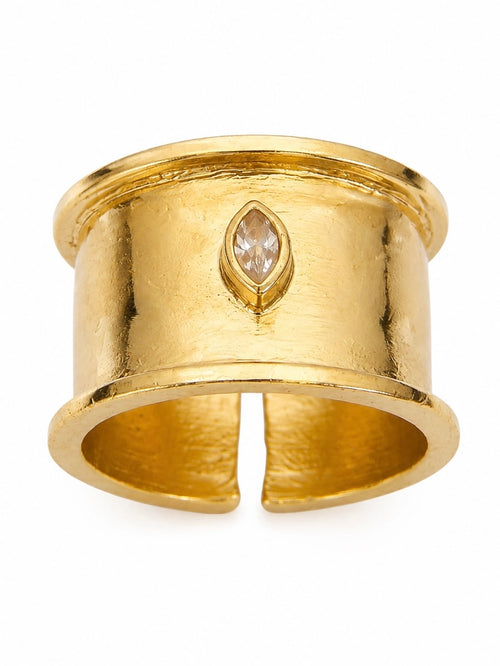Ela Gold CZ Ring