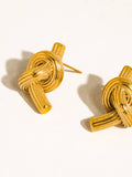 Morgane Ribbed Knot Studs