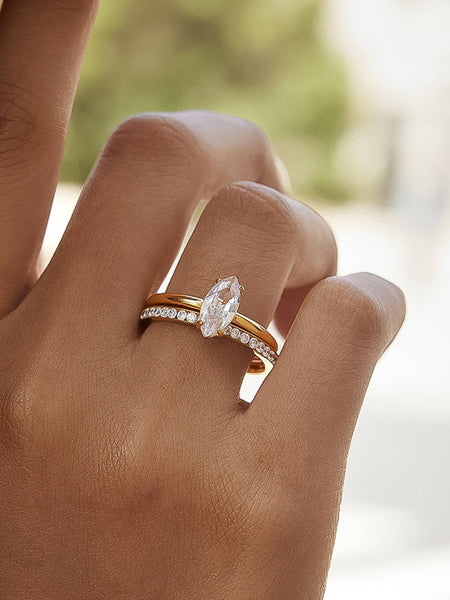 Rosamie Marquise CZ Stack Ring