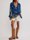 Bridgette Tunic in Deep Indigo Combo