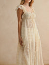 Midnight Mood Chiffon Top Dress in Cream