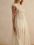 Midnight Mood Chiffon Top Dress in Cream