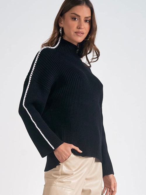 Down The Line Sweater in Black