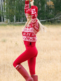 Tayler 7/8 Legging in Crimson Glitz