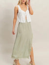 Walk In The Park Skirt in Sage