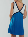 Down The Block Mini Dress in Blue