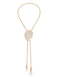 Bone Statement Bolo Necklace