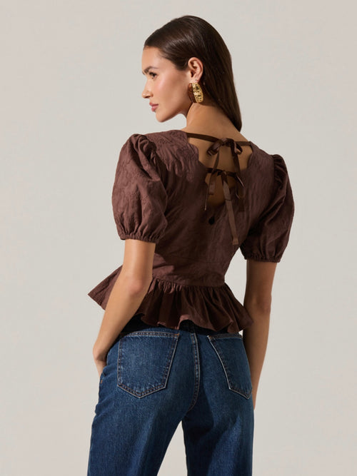 Arely Top in Brown