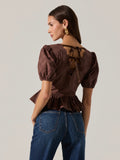 Arely Top in Brown