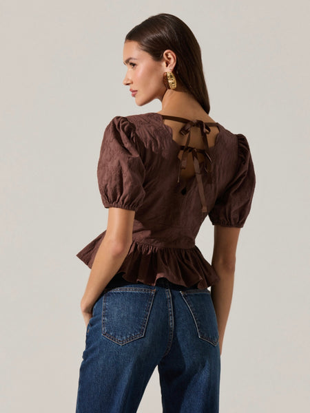 Arely Top in Brown