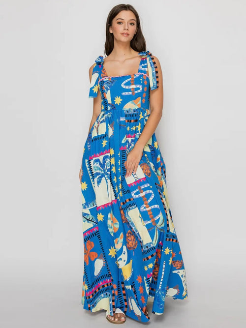 Best In Brazil Maxi Dress in Blue