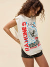 Ramones 77 Show Poster Muscle Tank in Stone Vintage