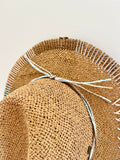 Stitched Up Straw Panama Hat in Dark Natural