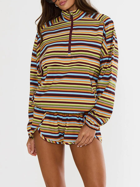 Vespera Top in Paradise Stripe