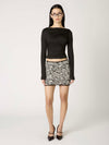 Brianna Skirt in Black & White Zebra