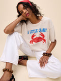 A Little Crabby Merch Tee in Dirty White