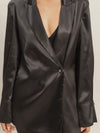 Soft Like Satin Blazer in Black