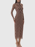 Bryony Dress in Chocolate Halo Dot