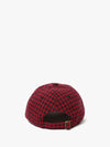 Wool Baseball Hat in Red Houndstooth Petit Oui