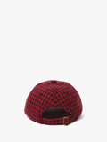 Wool Baseball Hat in Red Houndstooth Petit Oui