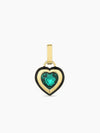 Emerald Heart Tag Charm