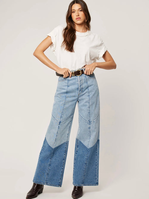 Studio Flare Chevron in Light Vintage Indigo