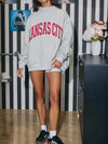 KC Flip It & Reverse It Sweatshirt in Heather Grey