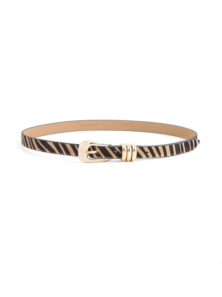Tiger Print Skinny Belt