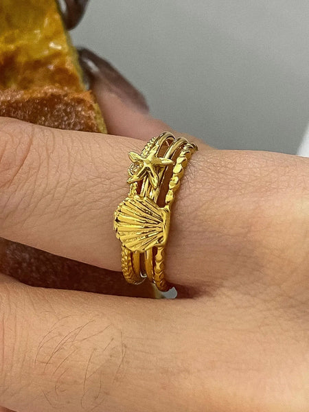 Oslo Ocean Charm Ring Set