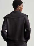 Catherine Half Zip Sweat in Black